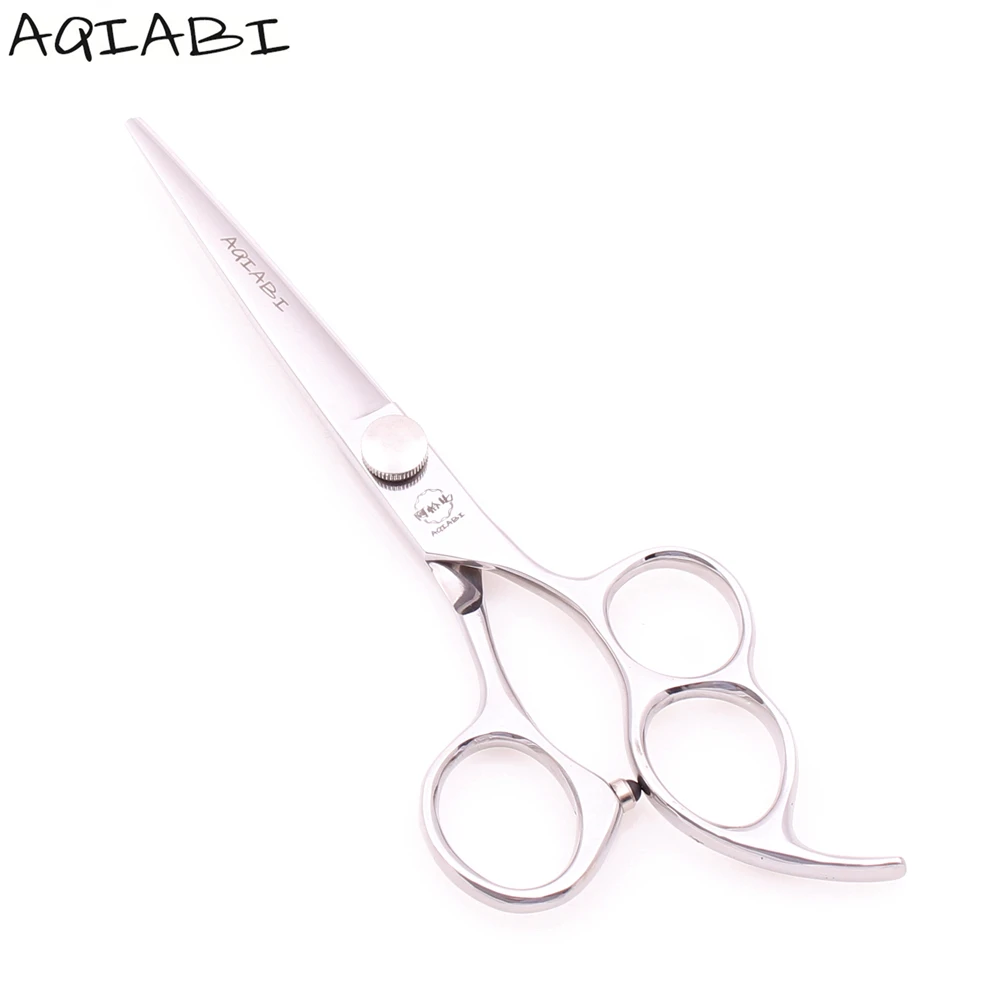 Профессиональные ножницы для волос 5," JP 440C AQIABI блестящие ножницы для резки волос Ножницы Парикмахерские накидки три отверстия ручка A9011