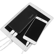 10000 мАч большой емкости двойной USB внешний аккумулятор питания зарядное устройство с Светодиодный индикатор для смартфона