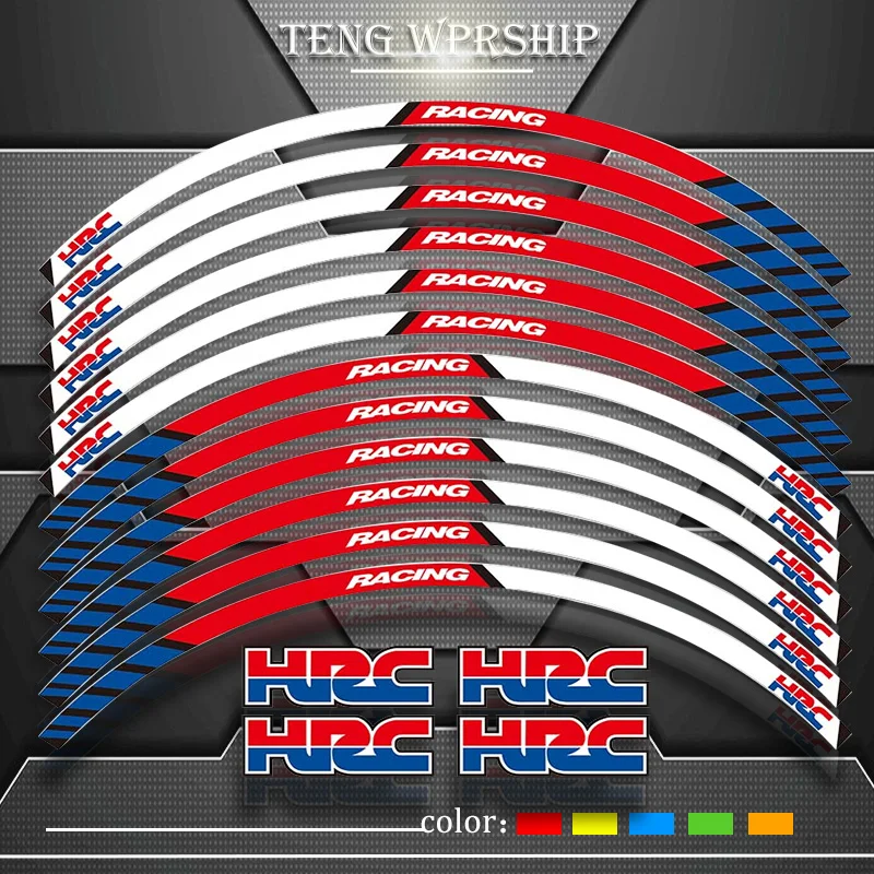 Мотоцикл части толстый край внешний обод стикер полоса колеса наклейки для HONDA HRC