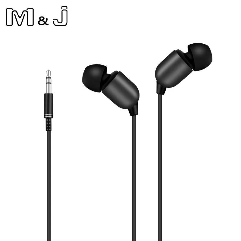 M& J 3 м наушники контролировать наушники с проводом длиной 3,5 мм Позолоченные Hi-Fi стерео Универсальный ушной раковины для iPhone 6S Xiaomi компьютер