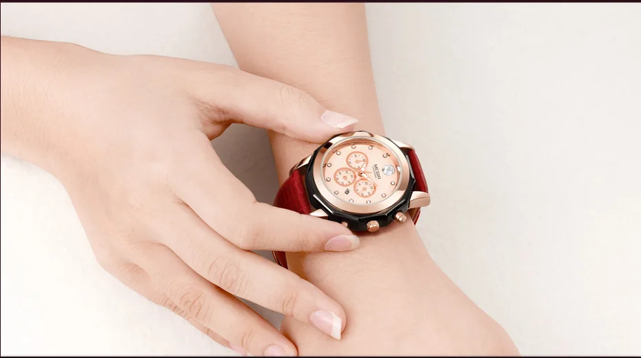MEGIR Лидирующий бренд женские часы женские кожаные кварцевые наручные часы дамские модные водонепроницаемые светящиеся часы Relogio Feminino
