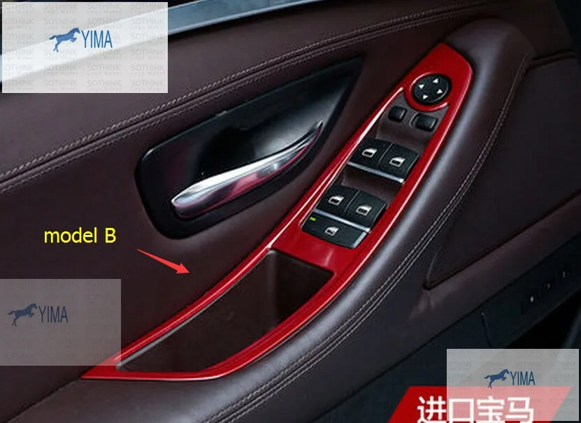Для BMW 5 серия F10 2011- Нержавеющая сталь окна лифт кнопка включения крышка отделка 4 шт./компл./3 вида цветов на выбор