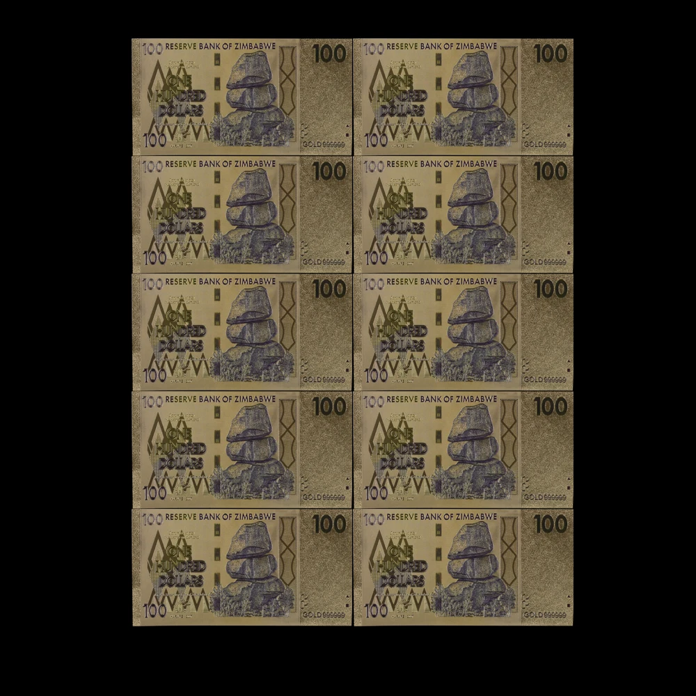 style 5 10 шт./лот, Банкнота из вибрии, 100 долларов с 1 сертификатом, банкноты в 24k позолоченные, поддельные бумажные деньги для сбора - Цвет: style 5
