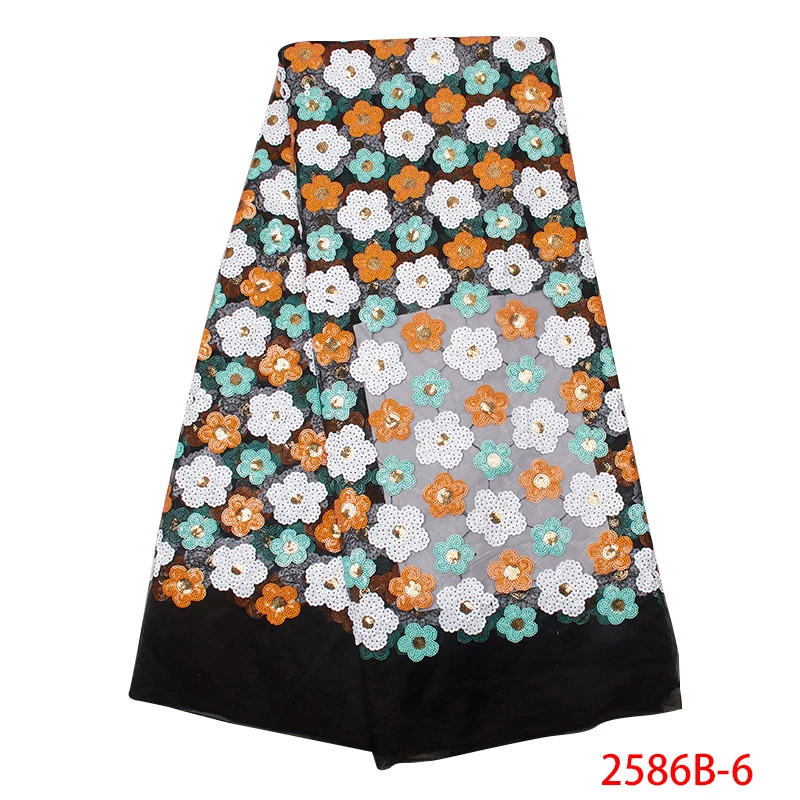 Кружевная ткань вышитая в нигерийском стиле кружевная для невесты высокое