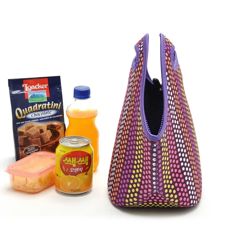 Красочный мультфильм бабочка неопрена путешествия пикника еды изолированный ланч Термоизолированный непромокаемый мешок Детская сумка
