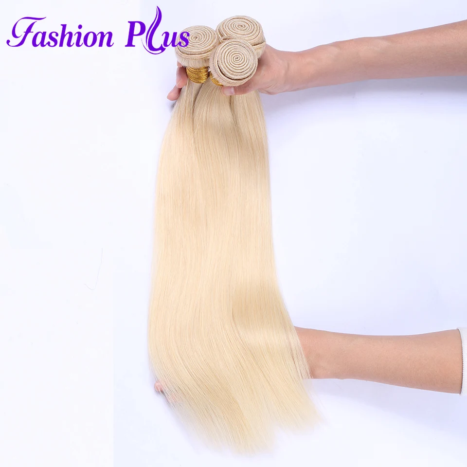 

Fashion Plus Brazilian Blonde #613 Straight Remy Hair Brazilian Hair Platinum Bundles Extensions 12-26 inches 100% Human Hair