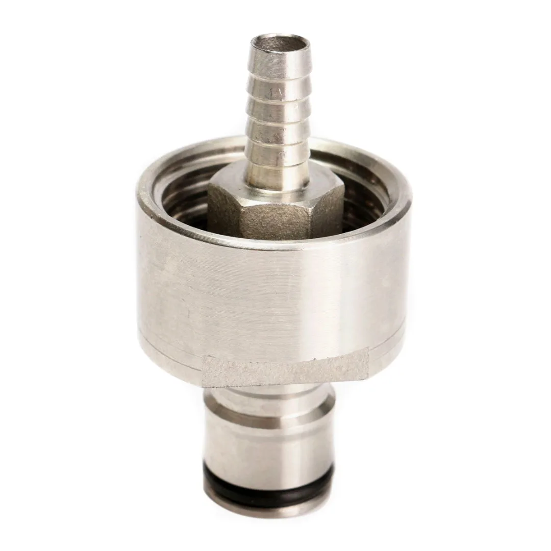 Stainless Carbonation Cap & Carbonator Liquid Ball Lock Disconnect 1/4"Barb