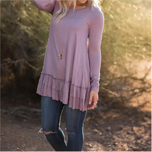 White Lavender Color Tee Shirts Tops 