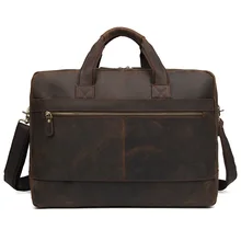 J.M.D Crazy Horse кожа большой емкости мужские портфели 17 дюймов сумка дорожная сумка для ноутбука