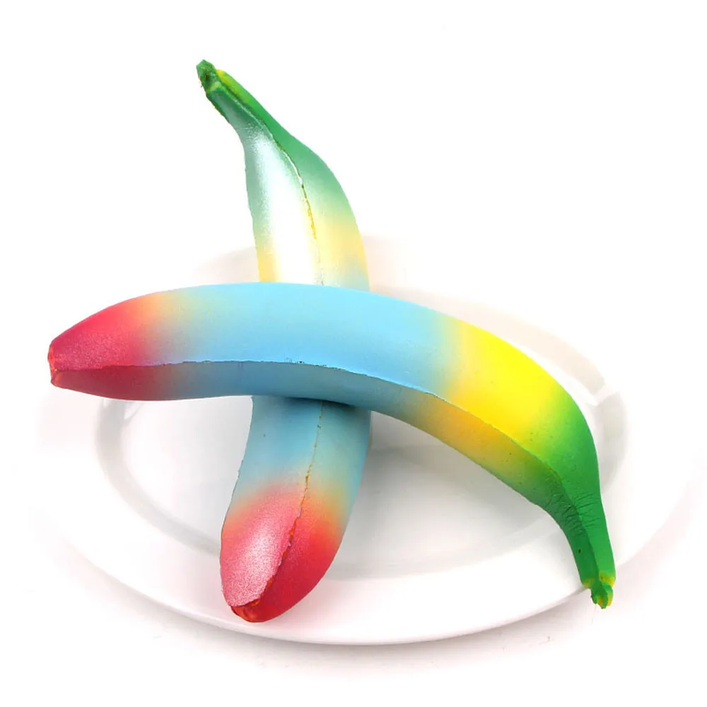 

Colorful Banana Stress Squishy Stress Relief Toy Funny Kids Reliever Scented Super Slow Rising Kids Squeeze Toys Feb18