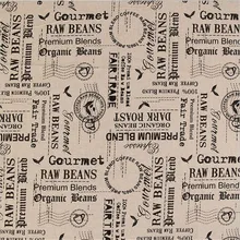 100×150 cm Retro buchstaben poststempels gedruckt baumwolle leinen Sackleinen für Nähen Textile Quilten Diy für kissen vorhang geldbörse