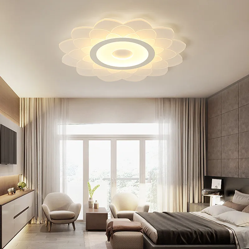 Moderno acrílico LED luces de techo para sala de estar luminarias para sala plafon lámpara de techo dormitorio iluminacion led teto