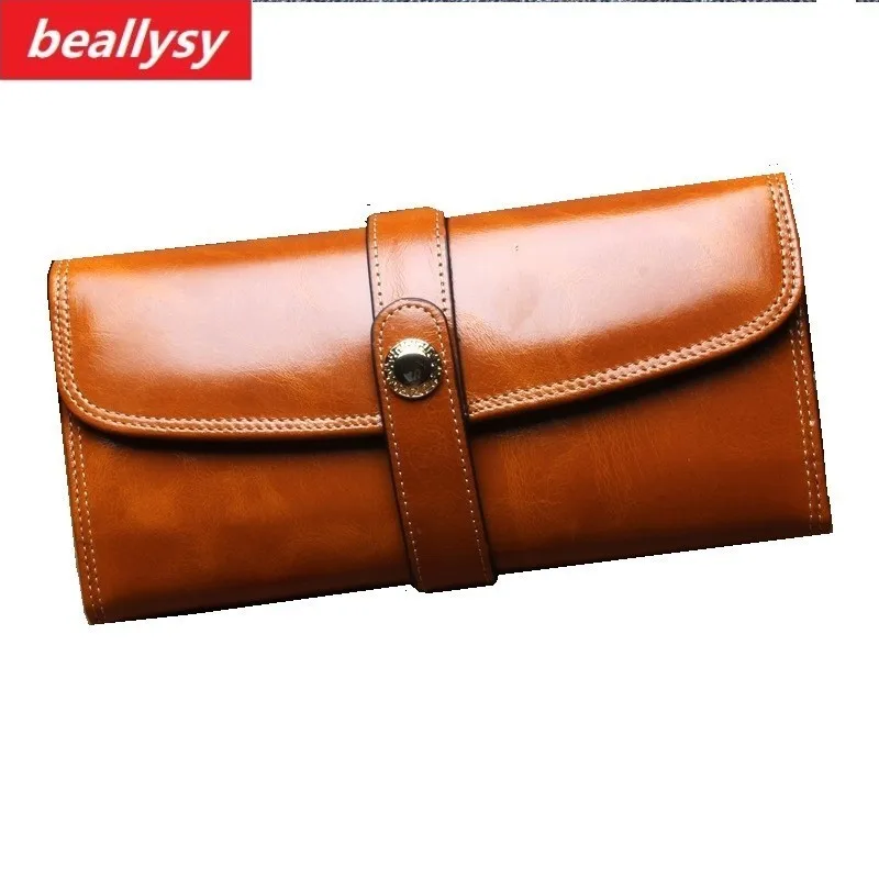 Кошелек из натуральной кожи Женский длинный на молнии|brand purse|purse brandlong clutch |