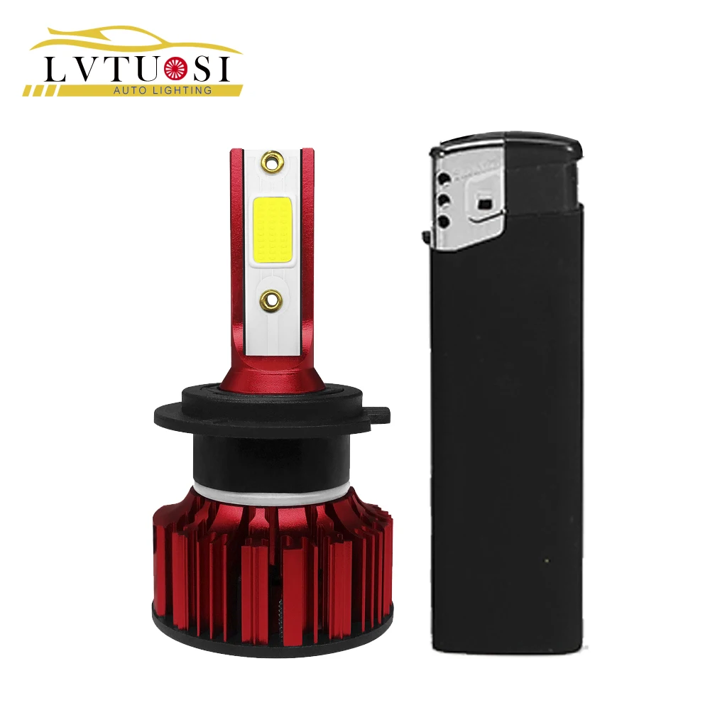 

LVTUSI H7 LED H4 Car Lights Bulb H11 9005 9006 55W 12V 6000K Auto Headlamp COB LED Light Super Bright AD
