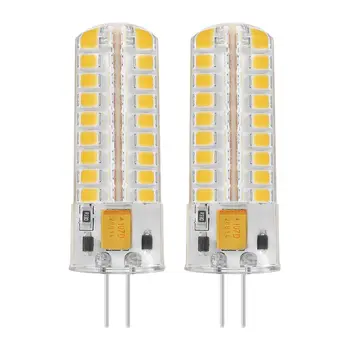 

2x 6.5W G4 LED Bulbs 72 2835 SMD LED 50W Halogen Bulbs Equivalent 320lm Dimmable Warm White 3000K 360 Degree Beam Angle Silicone
