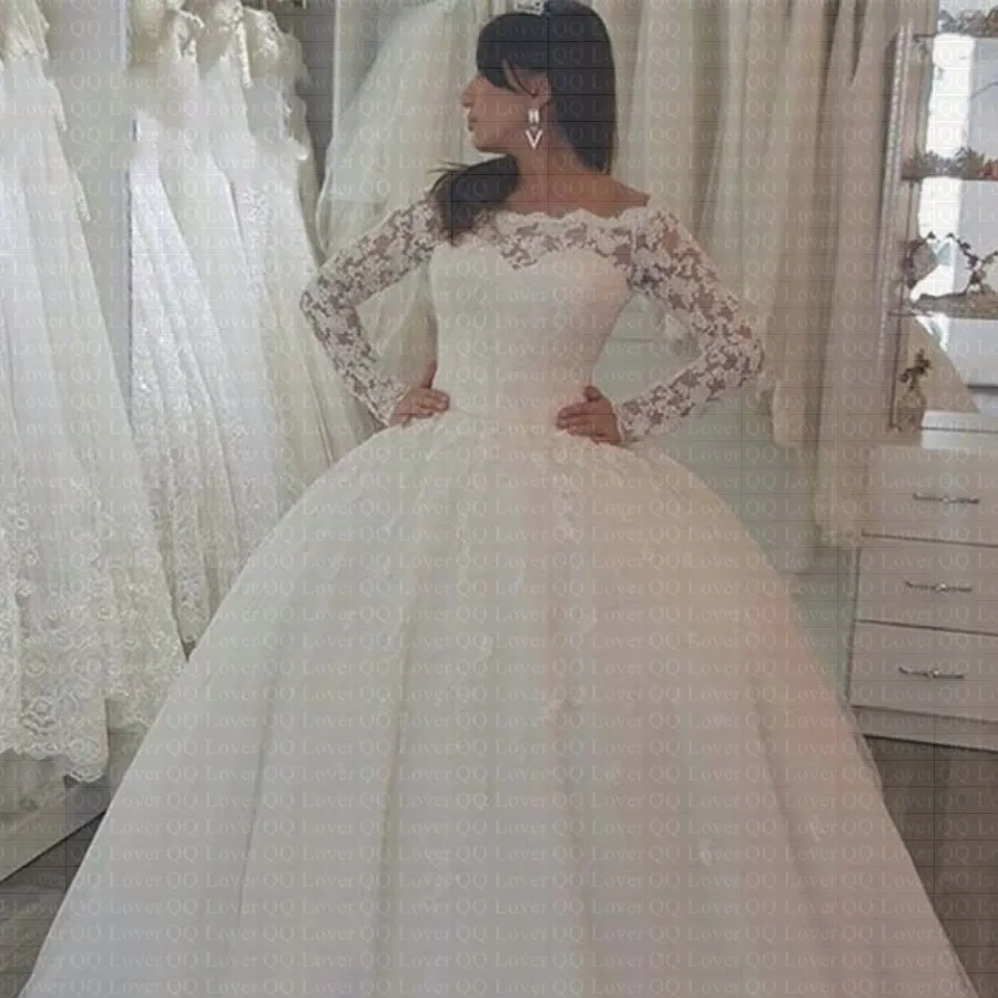 #^Special Price 2019 Boothals Off de Schouder Baljurk Kant Wedding Dress Maatwerk Bruid Trouwjurk Robe de Soiree Vestido de noiva