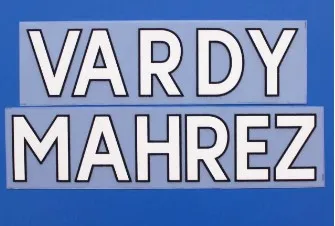 

2017-2019 HOME AWAY VARDY MAHREZ nameset patch badge