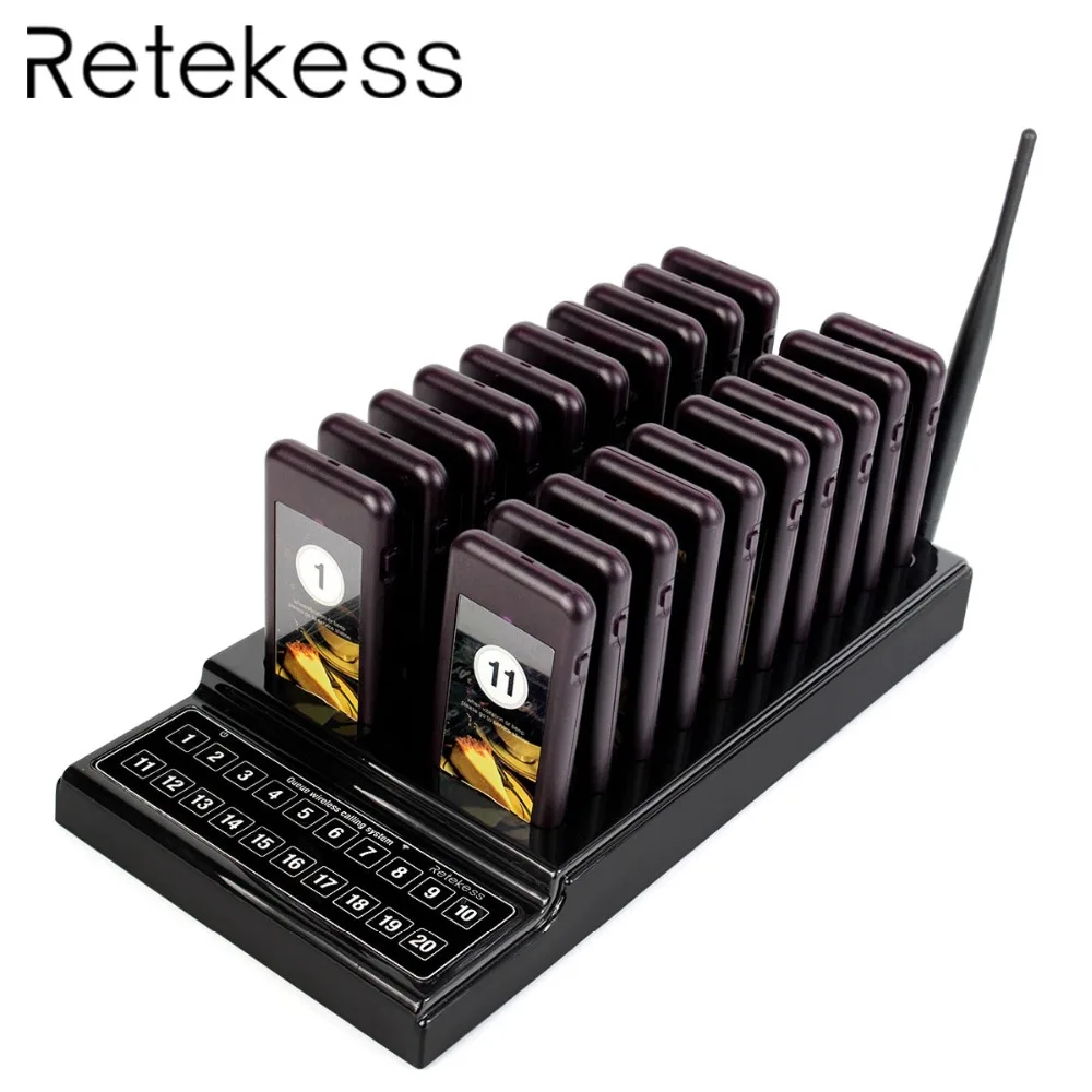 RETEKESS T111 Ռեստորանների սպասասրահ զանգահարող համակարգ Անլար էջագրում հերթի համակարգ