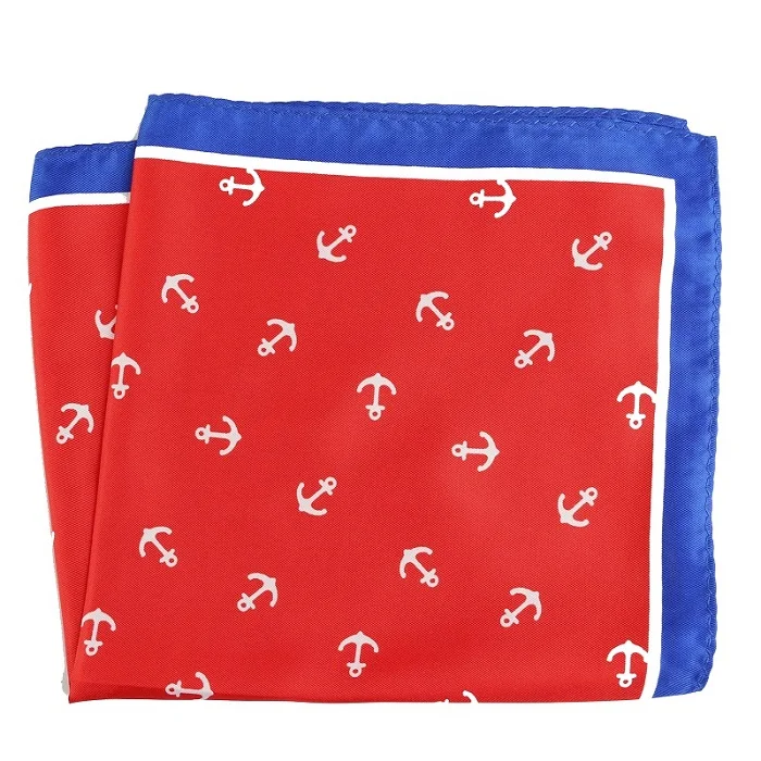 PH117 Pocket Square Портной Смит мужской платок цветочный якорь клетчатый горошек печатных носовой платок из полиэстера бизнес Карманный квадратный 33x33 CM - Цвет: PH117 Pocket Square