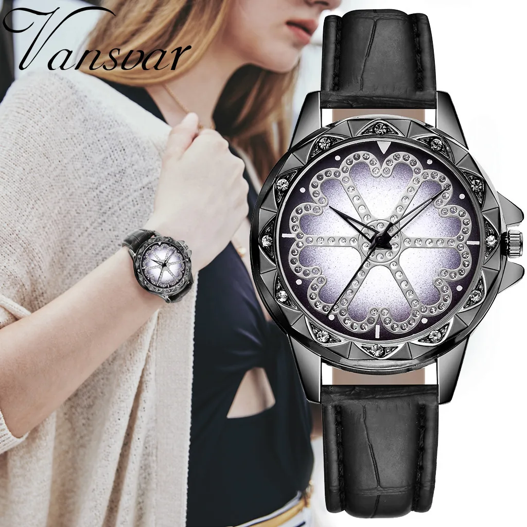 

Vansvar 2019 Luxury Watch Womern Famous Brand Women's Casual Quartz Leather Band New Strap Watch Analog Wrist Watch Naviforce