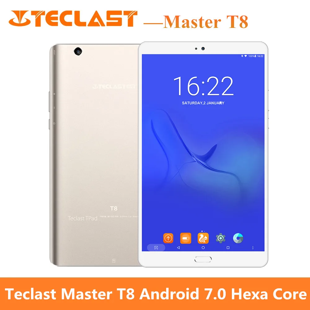 Teclast Master T8 Android 7.0 Tablet PC 8.4 Inch MTK8176 Hexa Core 4GB RAM 64GB ROM Front 13.0MP Camera Fingerprint Recognition