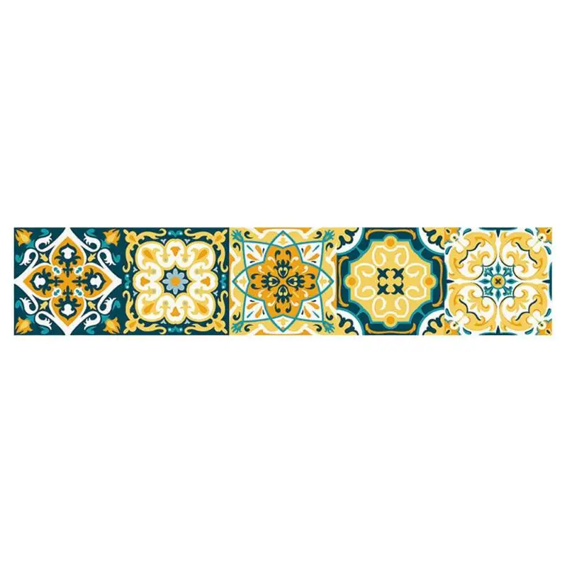 Винтажный марокканский стиль плитки стикер s ПВХ водонепроницаемый самоклеющийся стикер стены s мебель ванная комната DIY Съемная плитка наклейка - Цвет: C