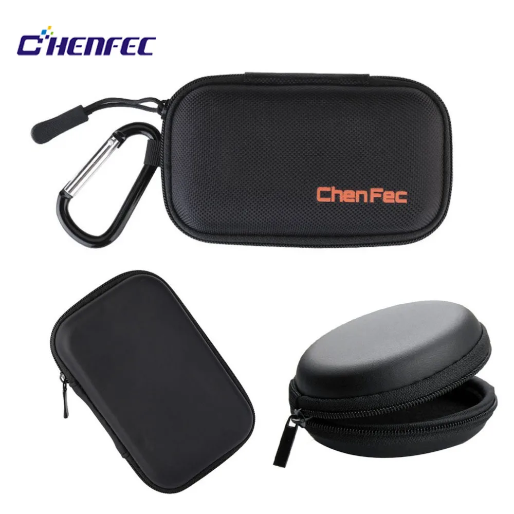 

MP3 Player Case Box with 3 Modes Case Support Most of Suitable Size Players and Headphones, Easy to Use and Carry Black
