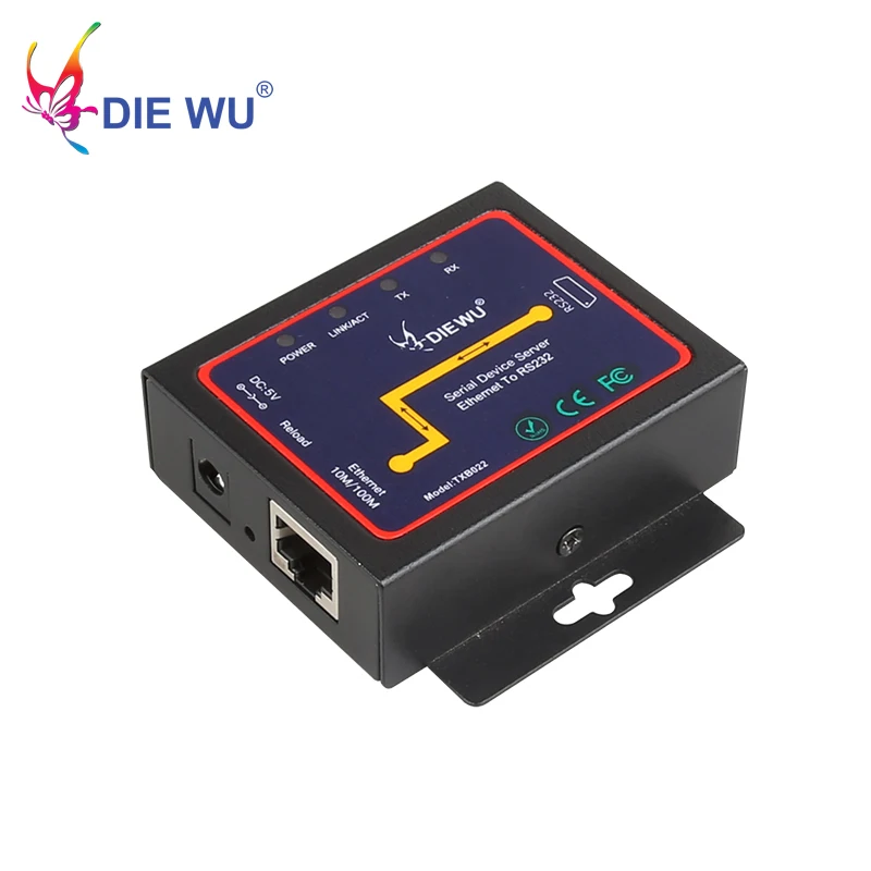 

5V RJ45 to RS232 Industrial TCP/UDP Serial RS232 to Ethernet Device Server support Windows System
