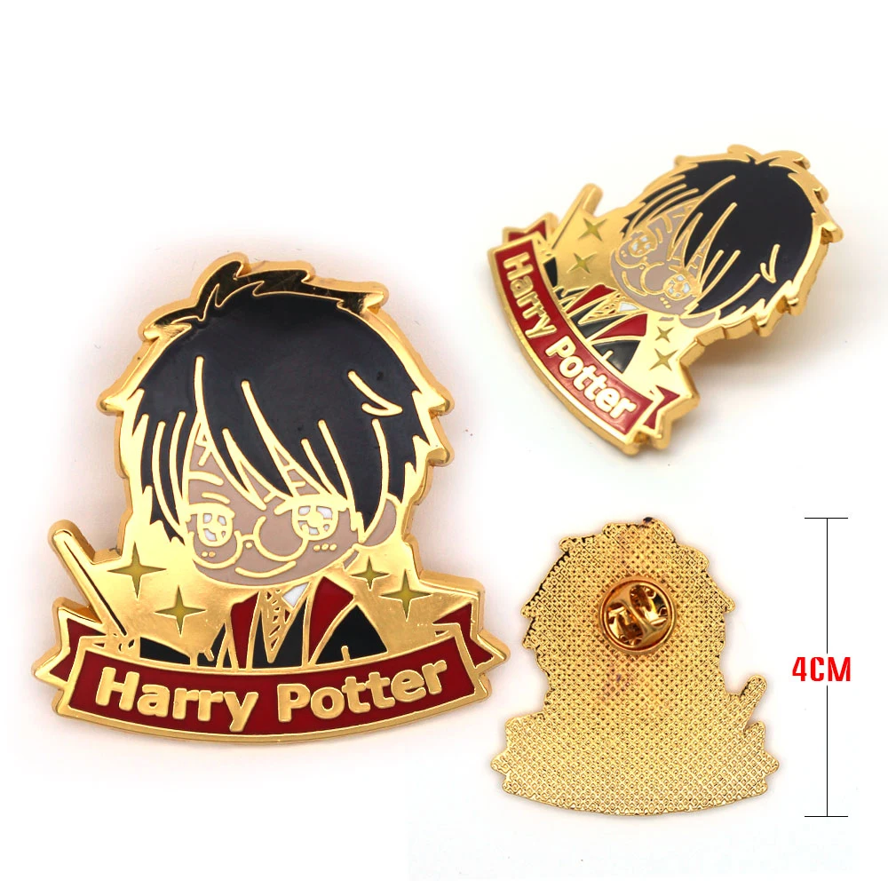 

OHCOMICS Anime Harri Potter HP Harry Ronald Metal Pin Badge Cool Brooch Chestpin Handmake Metal Costume Accessory Ornament Decor