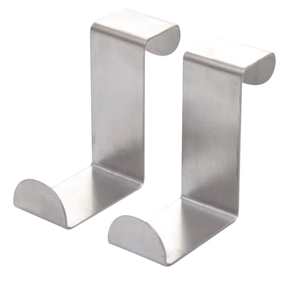 

2PC Door Hook Stainless Kitchen Cabinet Clothes Hanger Drop Shipping High Quality