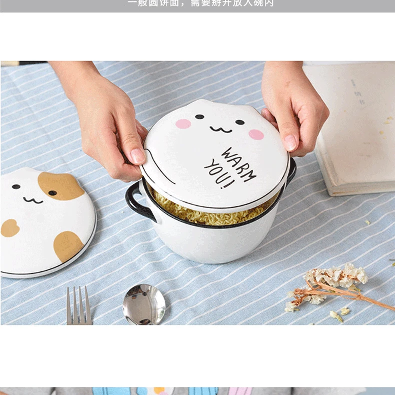 Sugan Life японский Kawaii мультяшный керамический Ланч-бокс круглый Procelain Bento миска для ланчбокса портативный контейнер для еды набор посуды