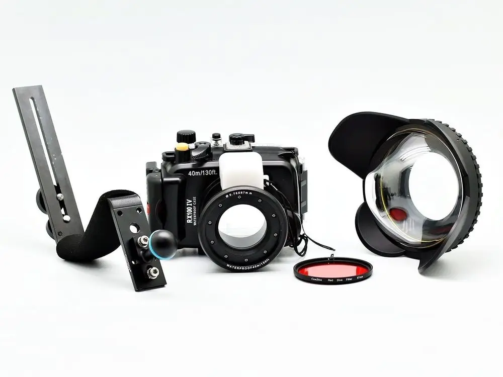For Sony DSC RX100 IV 40m/130ft Meikon Underwater Camera Housing Diving case Kit