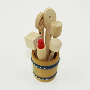 

1/12 Mini Wooden Kitchen Kitchenware Simulation Spoon Shovel Model Toy for Doll House Decoration Dollhouse Miniature Accessories