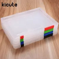 Kicute A4 ясно файл tranparent Пластик документ Чехол стол Бумага организаторы держатели коробка для хранения Офис Школьные принадлежности