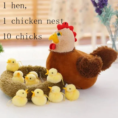 Stuffed Toys For Children Stuffing Large Girl Doll Cute Soft Toy Sleeping Home Pillow Stuffed Toy Chicken Cushion Cock Hen Chick - Color: Hen chick nest