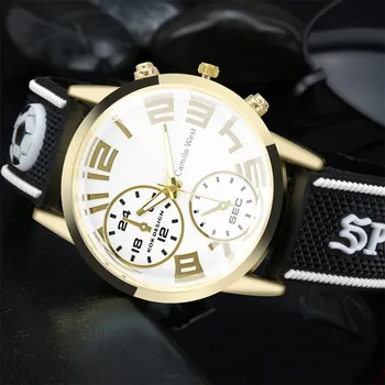 

Fashion Outdoor Sports Watch Silicone Strap Double Eyes Simple Dial Men's watch Wrist Party decoration suit Dress Watch gifts