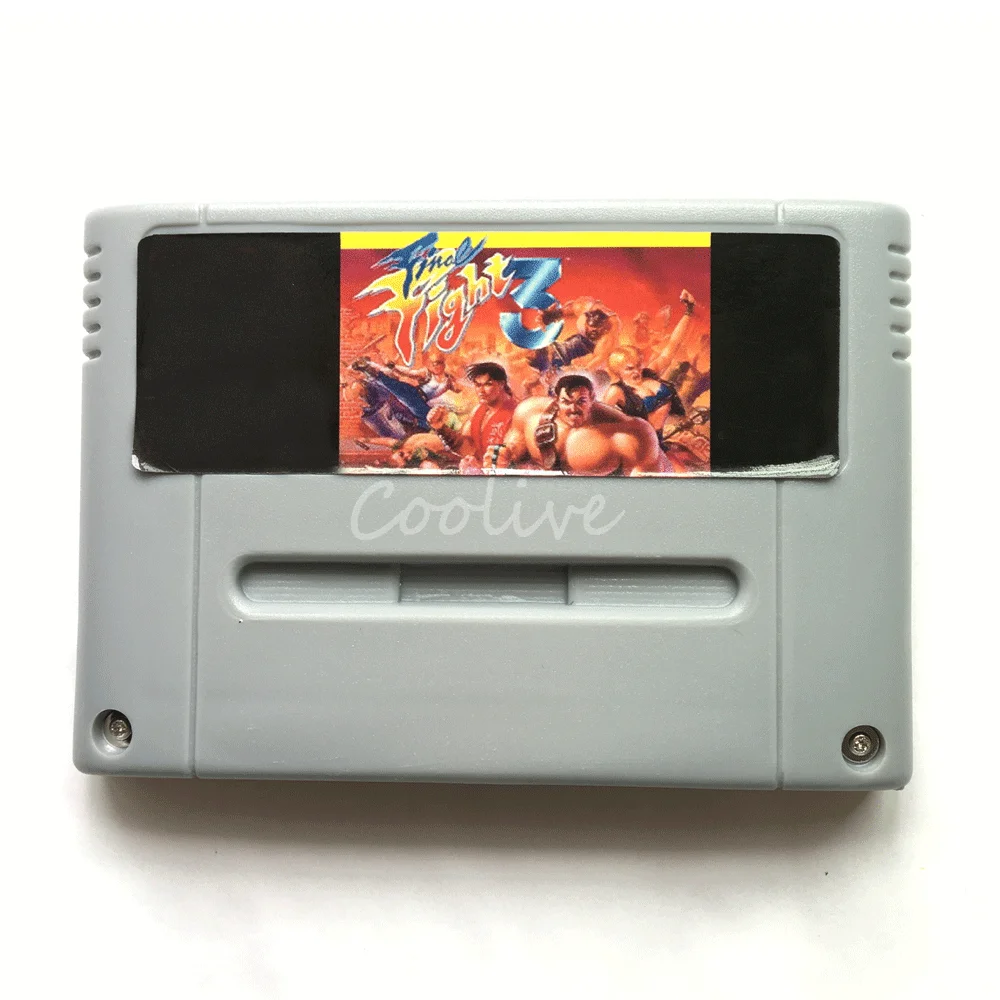 

Final Fight 3 Video Game Card for 16 Bit Super Console EUR PAL Version 46 pin