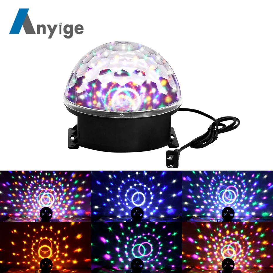 

ANYIGE RGB led Stage Effect Light Crystal Auto Sound Magic Ball Disco Lighting laser Projector party DJ club elf Lamp Digital