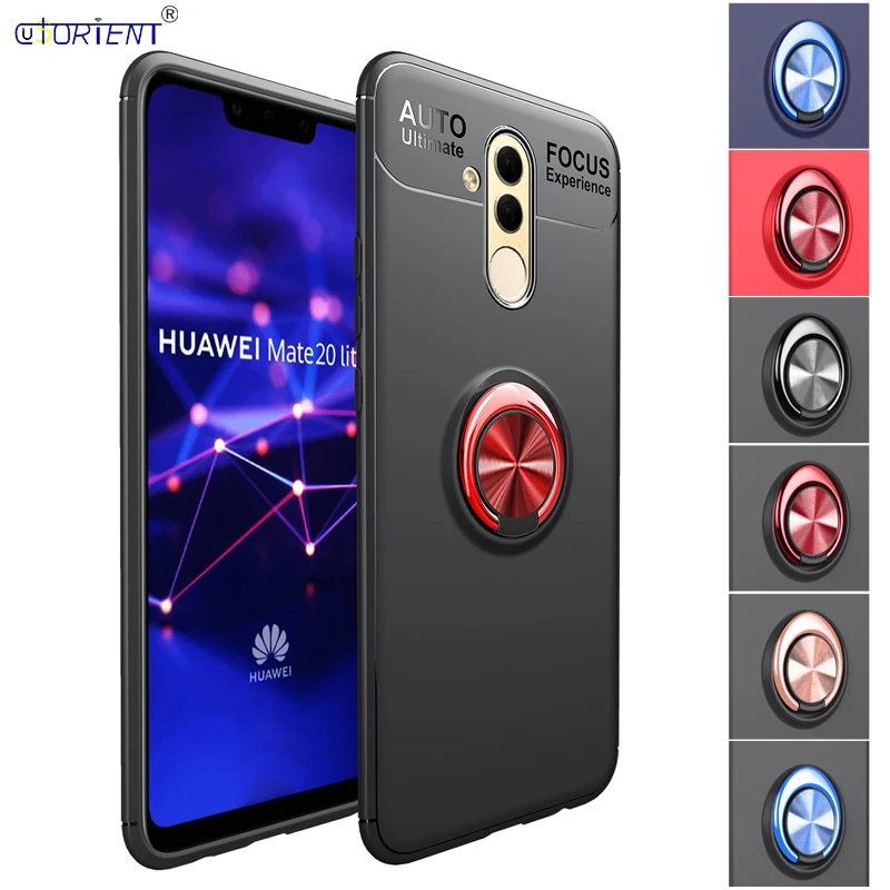 Чехол с кольцом для телефона Huawei Mate 20 Lite мягкий силиконовый чехол Mate20 магнитом