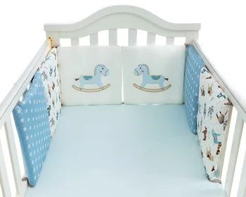 6Pcs/Lot Baby Bed Bumper In The Crib Baby Bed Protector Cot Bumper Comfy Crib Bumper Toddler Newborns Bed Bedding Set 1