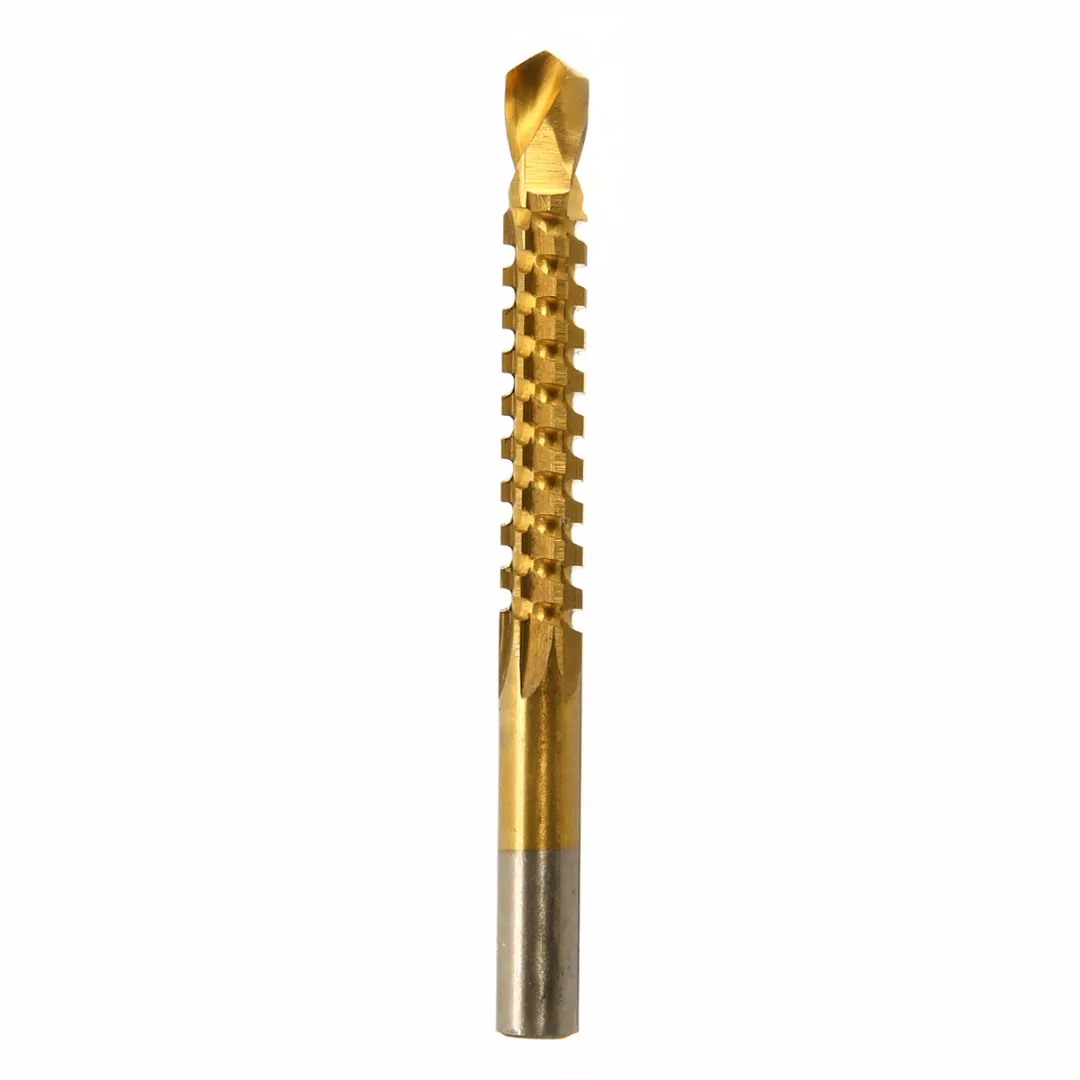 6Pcs 3-8mm Titanium Coated HSS Drill Bit Electric Drill Plastic Metal Hole Grooving Drill Saw Woodworking Tool For Carpenter