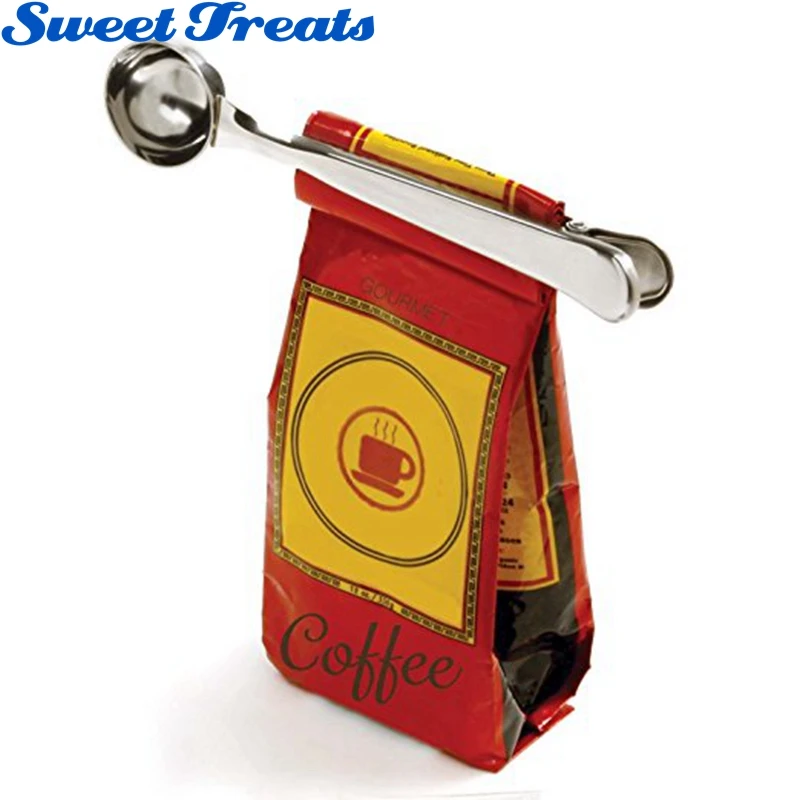 Кофейная ложка из нержавеющей стали Sweettreats с зажимом для сумки | Дом и сад