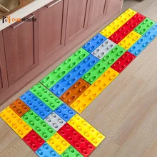 Ourhouse красочные строительные блоки геометрические игрушки Аксессуары для ванной комнаты Набор сапог скребок для обуви Ванна Душ Ванна пол ковры площадь