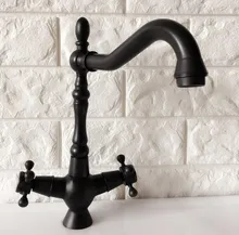 

Swivel Spout Water Tap Oil Rubbed Black Bronze Dual Handle Single Hole Kitchen Sink & Bathroom Faucet Basin Mixer Tap anf380