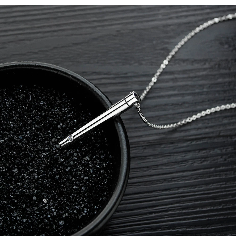 Панк нержавеющая сталь полый цилиндр CZ кулон ожерелье для мужчин и женщин Шарм ювелирные изделия подарок Прямая поставка