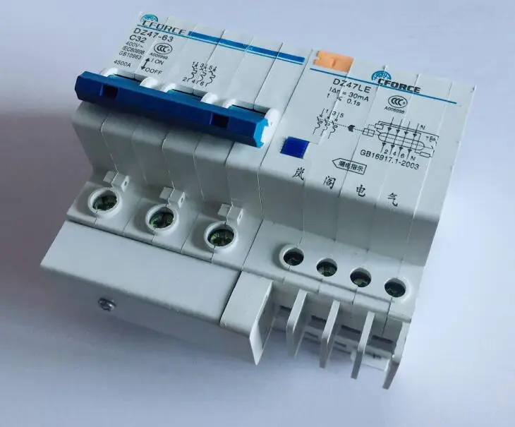 

DZ47-63 DZ47LE 3P + N автоматический выключатель, бытовая защита от утечки заземления, 16 А, 20 А, 25 А, 32 А, 40 А, 63 А