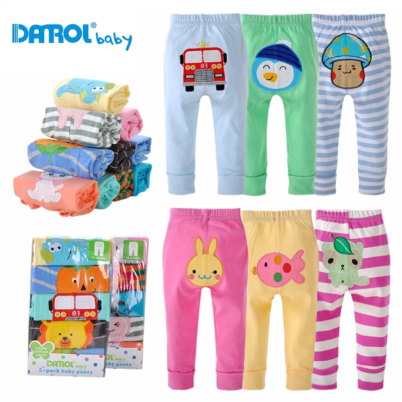 

3M-24M 5pcs/Lot Long Cotton Baby Pants Full Infant Newborn Toddler Baby Boy Pants Baby Girl Trousers Children Clothing DR0150