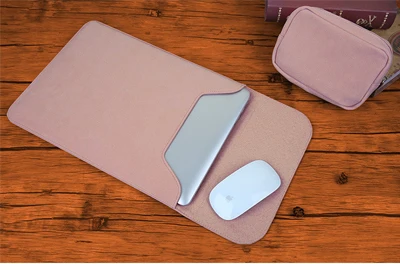 pink sets Новая сумка из искусственной кожи для ноутбука Macbook Air Pro retina 11 12 13 Mac book 15 touch bar чехол для Xiaomi 15,6 для женщин и мужчин - Цвет: pink sets