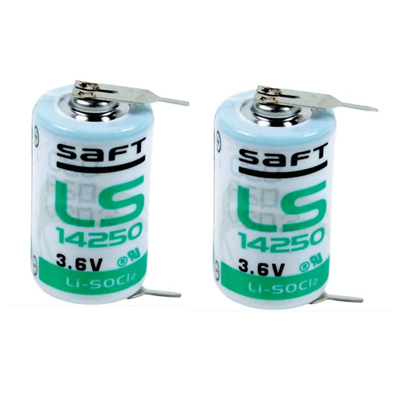 2 шт./лот SAFT LS 14250 LS14250 1/2 AA 1/2AA 3,6 V 1250mAh литиевая батарея plc с контактами