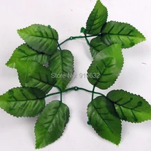 300 шт. Зеленый Искусственный Роуз листьев для букет гирлянды венок Кепки украшения корабль DIY